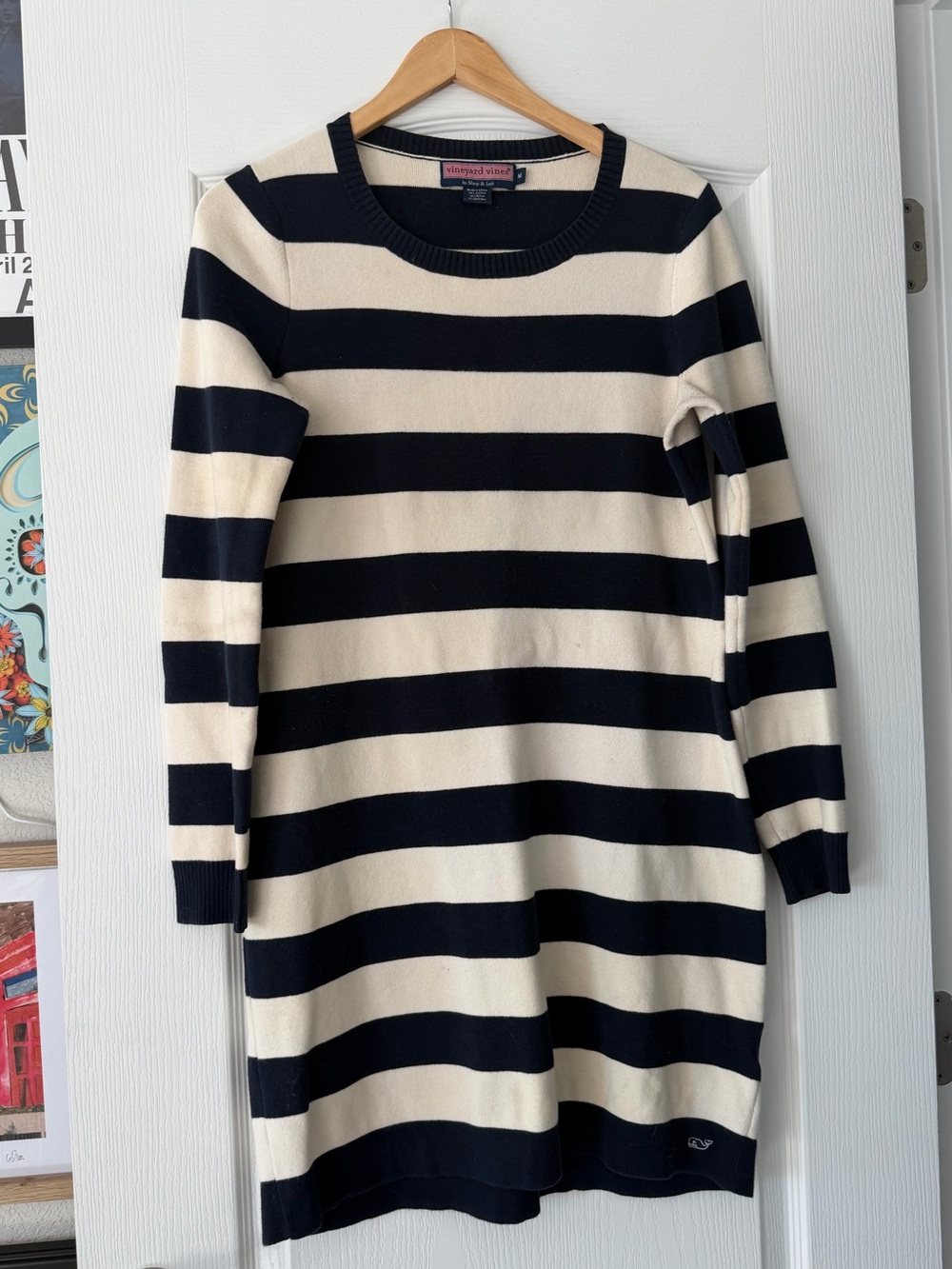 Vineyard Vines Navy Striped Sweater dress Medium